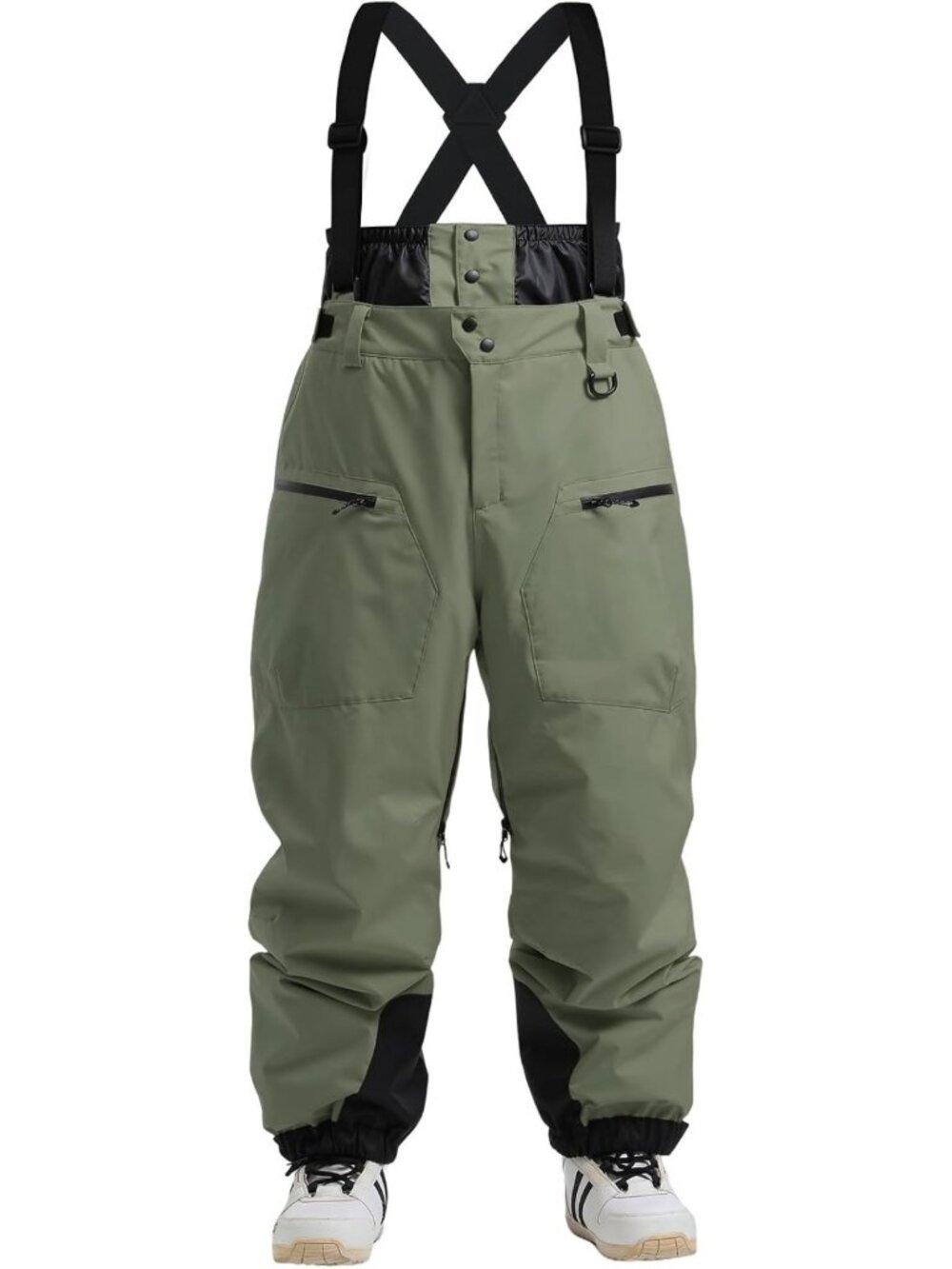 Unisex Baggy Snowboard Pants - Waterproof Ski Bibs for Winter Sports & Outdoor